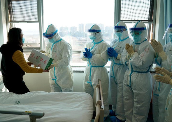 Coronavirus Patient Discharged from Hospital After Recovery 